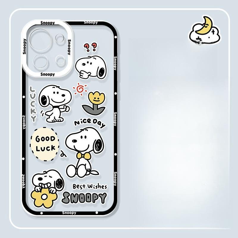 Niedliche Snoopy Handyhülle für iPhone 15 Pro Max 11 12 13 14 Pro Max 6 6S 7 8 Plus 12 Mini XS XR SE 2 3 Klar Transparent Weiche Hülle