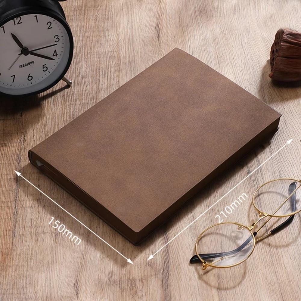 128 Sheets Sheepskin Leather Notebook Soft Cover Thick Journal Business Notepad  For Office Gift
