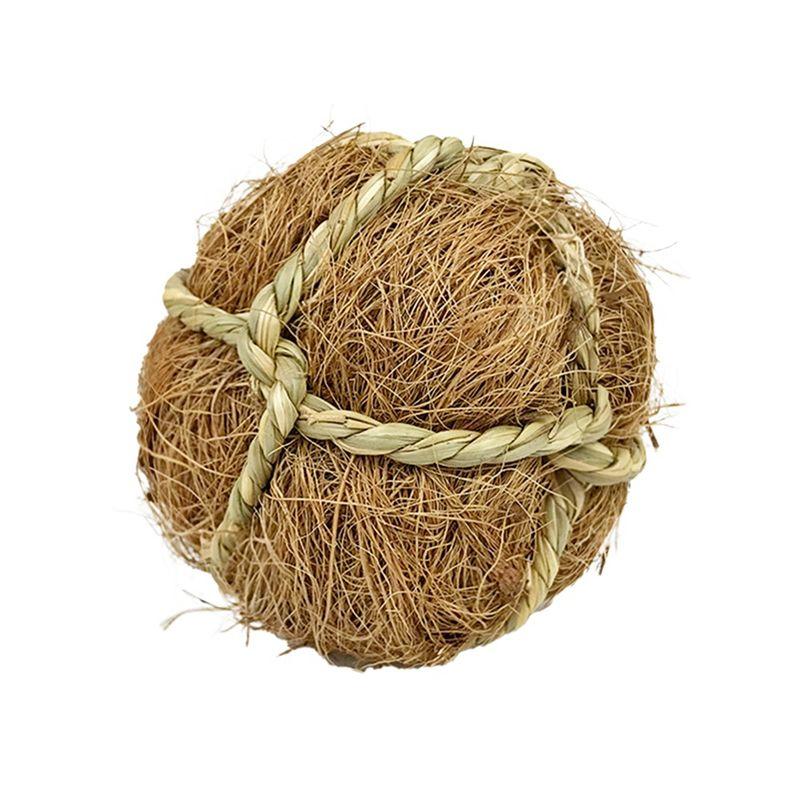 

Hamster Fun Pet Ball Natural Guinea Pig Durable Woven Grass Rolling Small Animal Cage Accessories Chew Play I