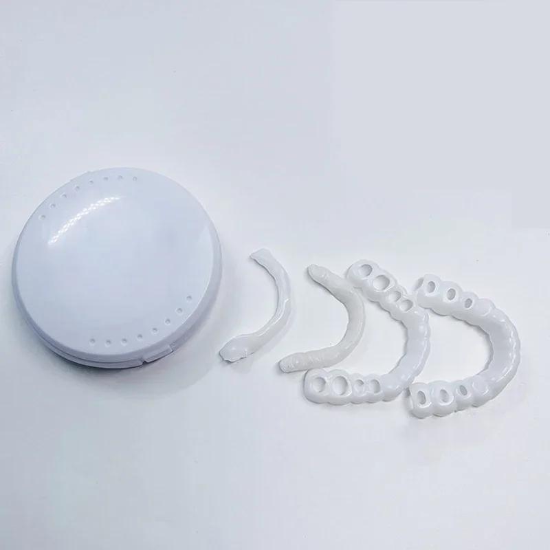Upper Teethlower Teeth Silicone Teeth Whitening Teethcover Teeth Braces Simulation Denture With Box Perfect Smile New