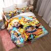 Uzumaki Naruto Japanese Manga Print Bedding Set – Duvet Cover Set – A Luxurious Gift for Teens, Suitable for Double/Single Beds