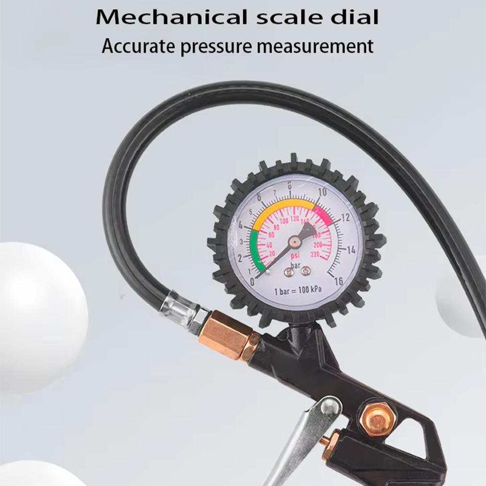 0-16Bar/0-220Psi Tyre Pressure Gun Auto Tire Pressure For Air Tire Repair Car Inflator Motorcyc T2H6