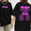 Hot New Bush Band On Tour 2 Sides Black T-shirt Unisex All Sizes XA862