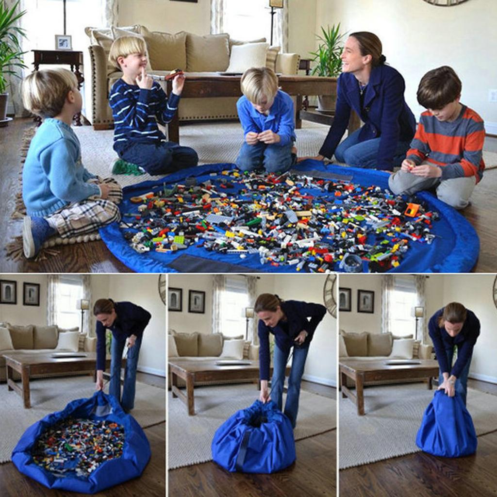Large Waterproof Baby Toy Storage Bag Drawstring Play Mat for Kids Outdoor 150cm Diameter