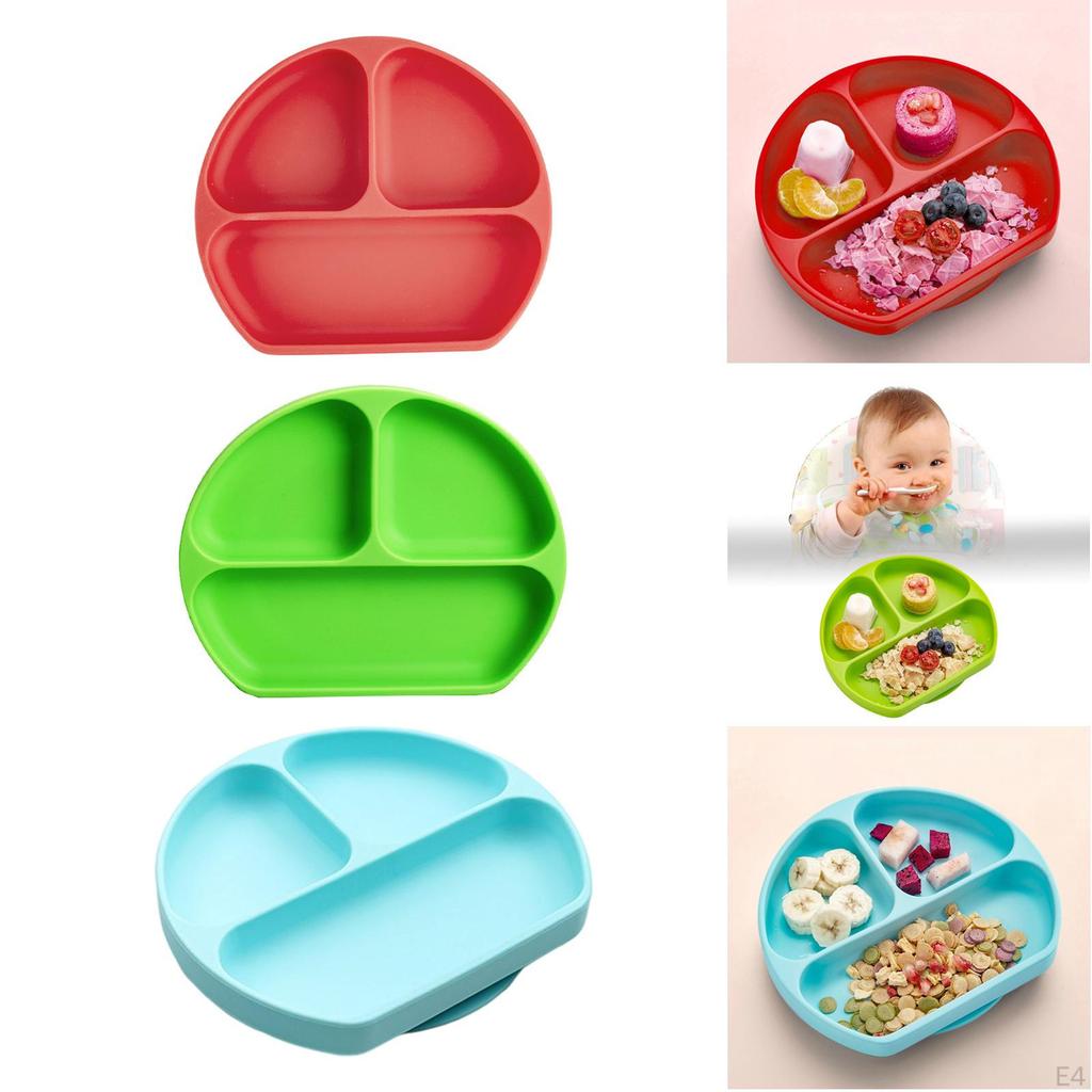Suction , Toddler Divided Plate, Dishwasher and Microwave