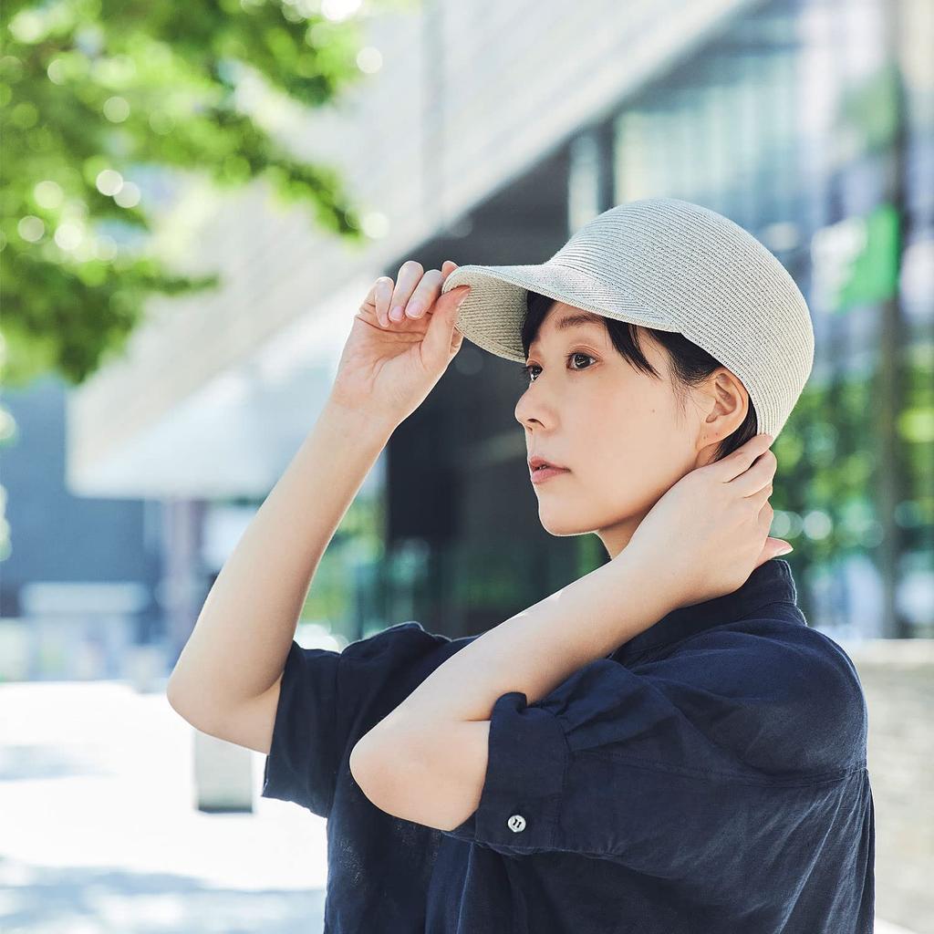 Hat Agate Paper Cap for Women Deep Popular Summer Adjustable (Tanaka Shop) - Fit, Stylish, Brand, Cap, Simple, Size, UK-H133 (Ice Gray)