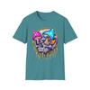 Mushroom Skull T-Shirt | Psychedelic Dripping Skull with Colorful Mushrooms