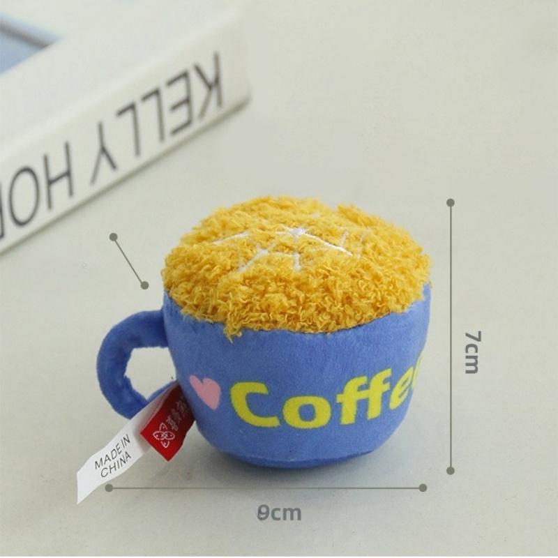 1pc Catnip Cat Self Entertainment Toy Coffee Cup Plush Doll Kitten Teeth Grinding Bite Resistant Boredom Relief Pet Play Toy