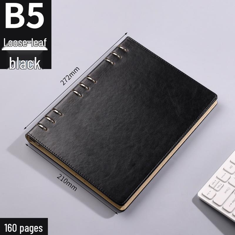 Custom B5 9-Hole Loose-Leaf Notebook with Logo Print for Business Meetings