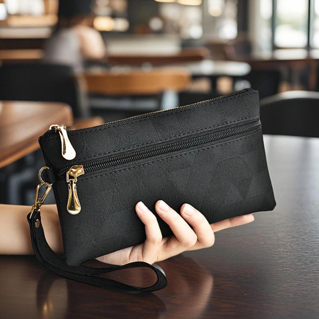 Fashion Zipper Coin Purses Clutch Bag Women's Wallets Envelop Long Wallet Ladies Long Section Clutch Soft PU Leather Money Bag Phone Pouch