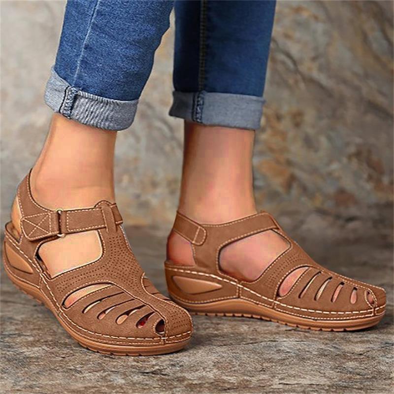 Summer Woman Shoes Sandals Retro Ladies Shoes Casual Women's Shoes Wedge Women's Sandals Plus Size Sandal Women Footwear Female