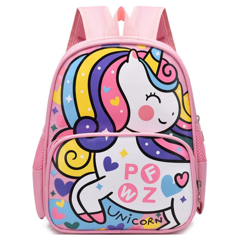 Adorable Animal Print Canvas Preschool Backpack Durable Water-resistant Fabric