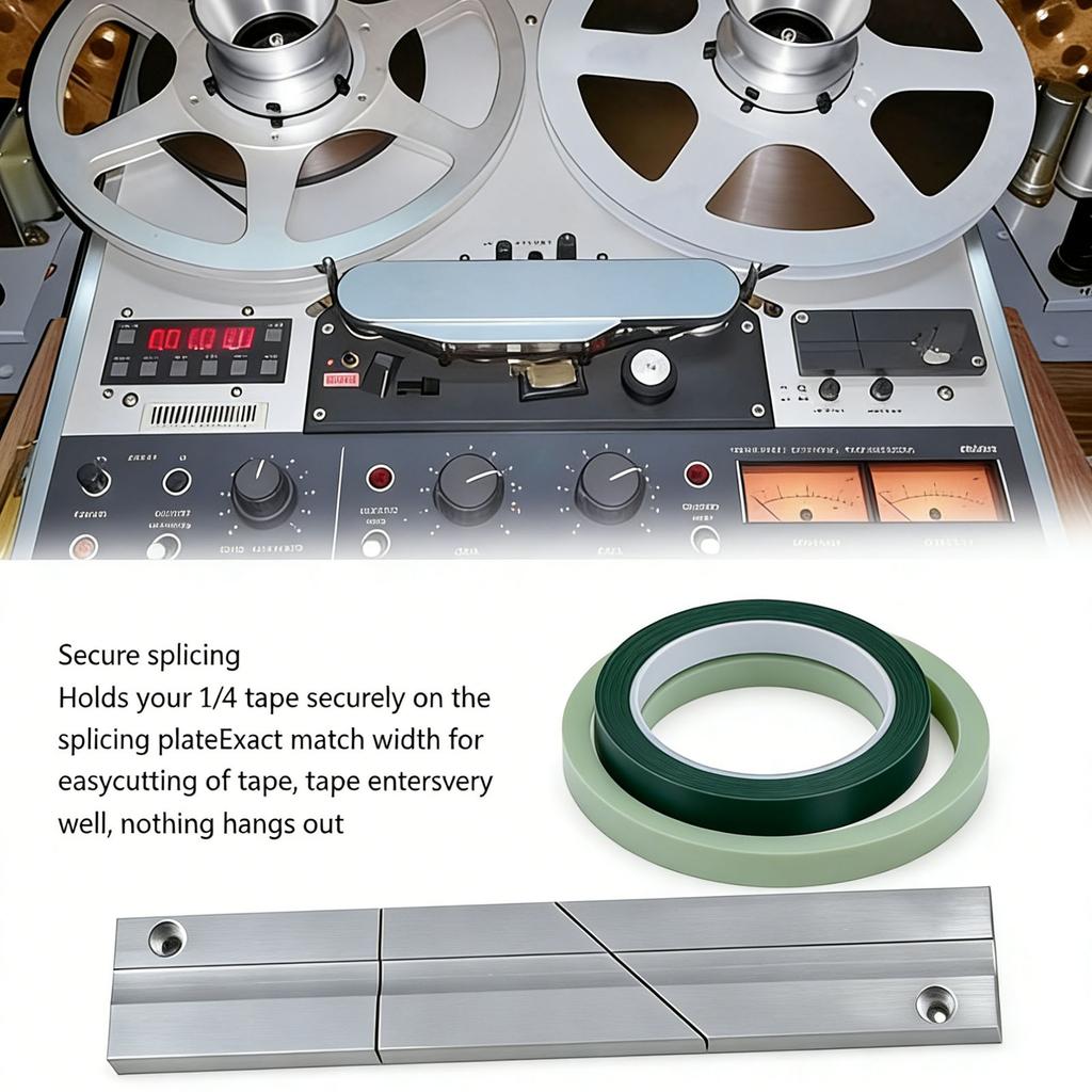 1/4 10 Inch Tape Splicing Set Open Reel Tape Splicing Block Open Reel Sound Splicing Tape Splicing Block Accessories