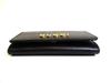 Authentic GUCCI Logo Script Black Leather Business Card Credit Card Holder #b166  Open box