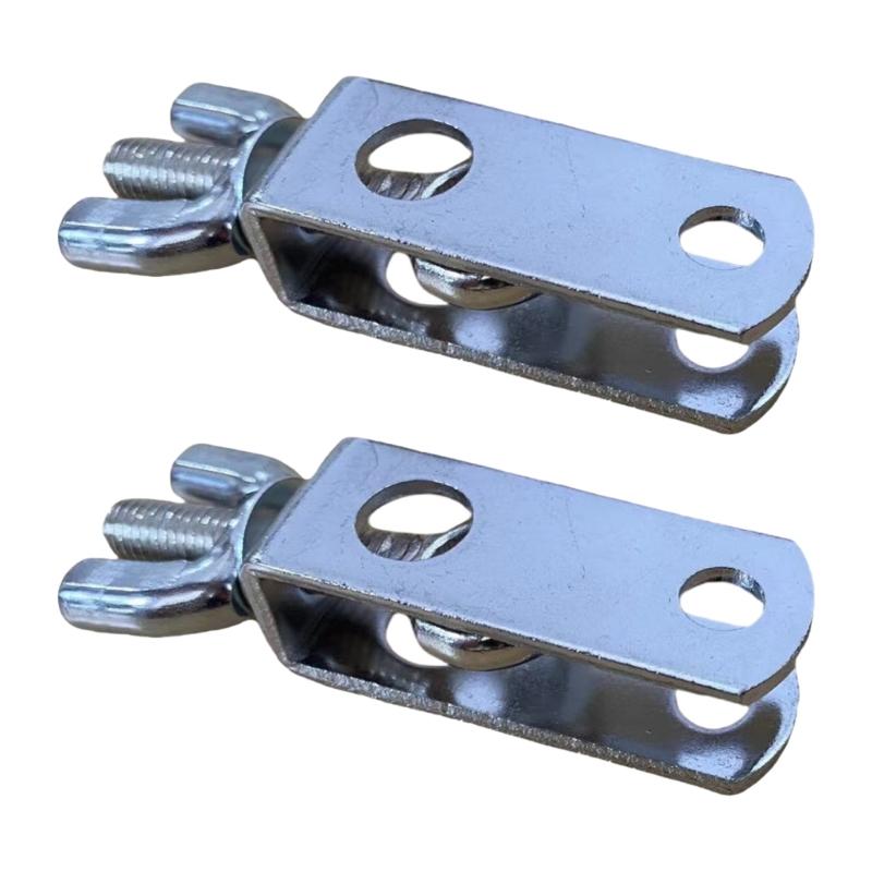 Pack of 2 Adjustable Drum Extension Clamps Mounting Clamps Suitable for Snares Drums Precisions Sound Silver Finish 1