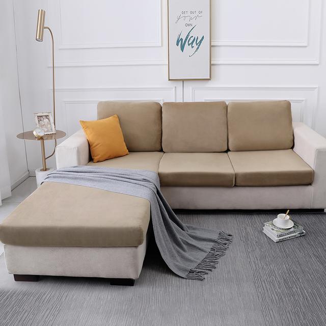 Velvet L Shape Sofa Cushion Covers Luxury Corner Furniture Slipcovers For Living Room Chaise Longue Seat