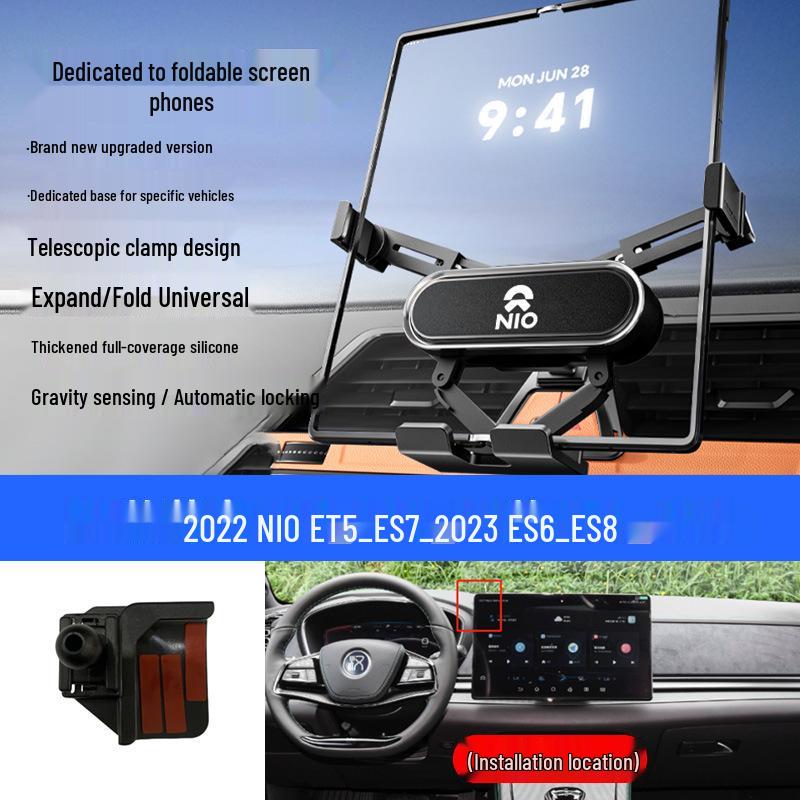 Nio ES6/ES8/EC6/ET5/ES7 Foldable Car Navigation Phone Mount