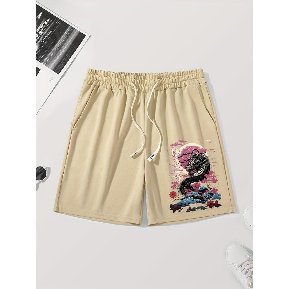 

Unique Printed Men s Sports Shorts for Summer Slim Fit, Loose Fit, Fashionable Straight Leg Pentagonal Jacket, Multifunctional Shorts M