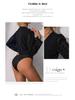 2025 Sexy Elegant Black Jacquard Long Sleeve Slim Fit Jumpsuit
