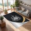 Tappeto in Velluto di Cristallo con Stampa di Calcio del Newcastle United, Comodo Assorbente d'Acqua Antiscivolo Tappeto per Pavimento Interno