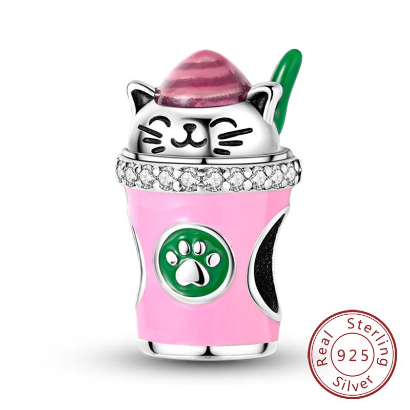 Charm Copper Pink Pendant Charm Fit Original Charm Bracelet Necklace Beads Diy Jewerlry Accessories