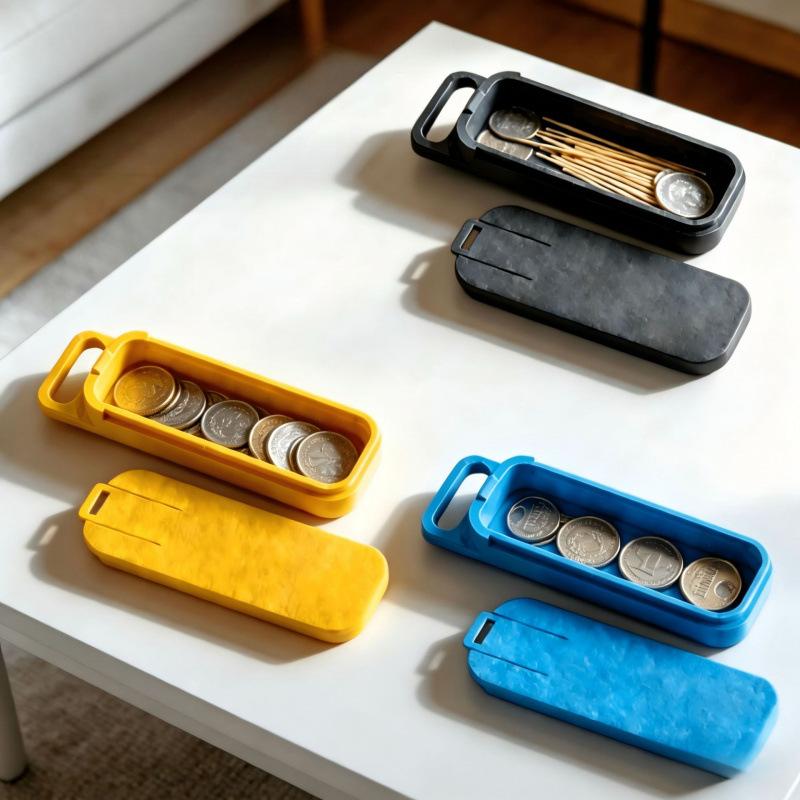 2Pcs Multifunctional Storage Box Mini Collection Box With Pull Out Cover Novelty Coin Box