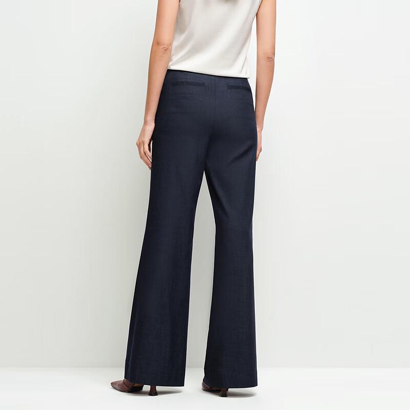 OVVOVV Women's Faux Denim Flare Trousers