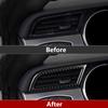Carbon Fiber Car Dashboard Air Conditioner Outlet Vent Sticker Interior Decal For Ford Mustang GT 2015- Car