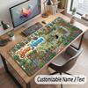Floral Garden Theme Customized Mouse Pad Personalized Print Name Text Desk Mat For Home Office Table Decor