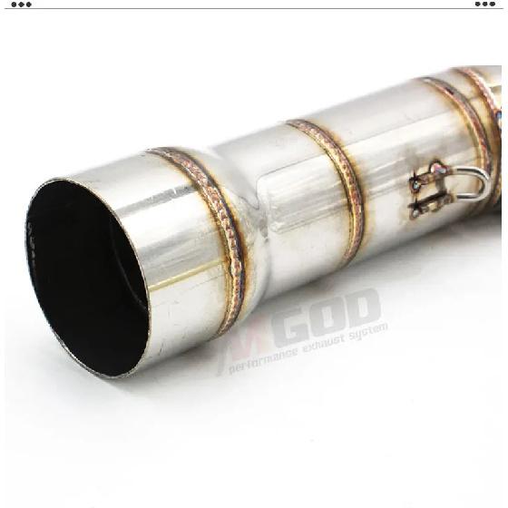 For DUCATI Diavel 60mm 51mm 1200 Motorcycle Exhaust Escape Moto Tube Muffler Connection Elbow Middle Link Pipe Pit Bike