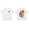 Street Trend Club Graffiti Letter Rabbit Casual TShirt Mens and Womens Luxury Brand Top