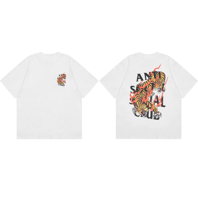 Street Trend Club Graffiti Letter Rabbit Casual TShirt Mens and Womens Luxury Brand Top