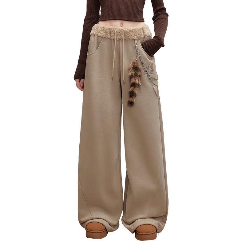 

UNIFREE Women s American Retro Fleece-Lined Sweatpants M