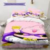 Majin Buu Pattern Bedding Quilt Set Quilt Cover Pillowcase Home Birthday Gift(1 * Duvet Cover + 2 * Pillowcase, Without Core)