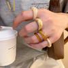 5 Stück Modische Bunte Unregelmäßige Ringe Geometrisch Eleganter Fingerring Harz Acryl Ring Schmuckzubehör