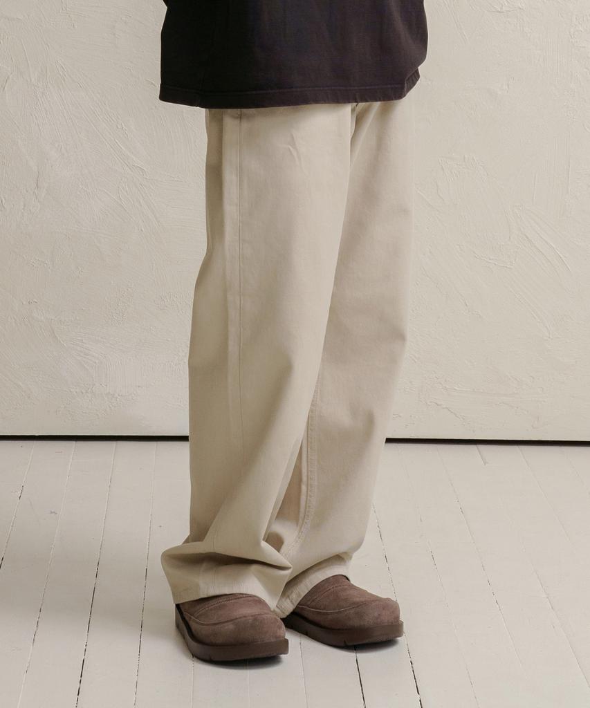 DENMADE Den0602 Extra Wide Cotton Pants (Light Beige)