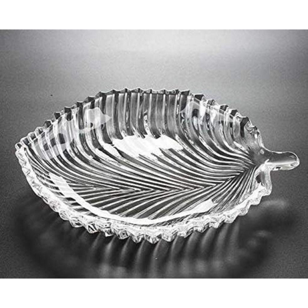 @ Glass Leaf Shape Glass Tray Plate UKR1338_60%OFF