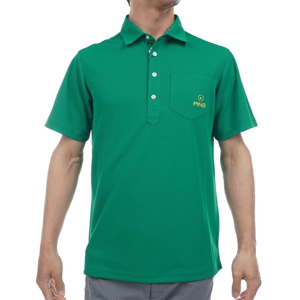 Ping Apparel Men's Short Sleeve Polo Shirt (Brand Logo) / Golf / 621-5160213 140_Green LL
