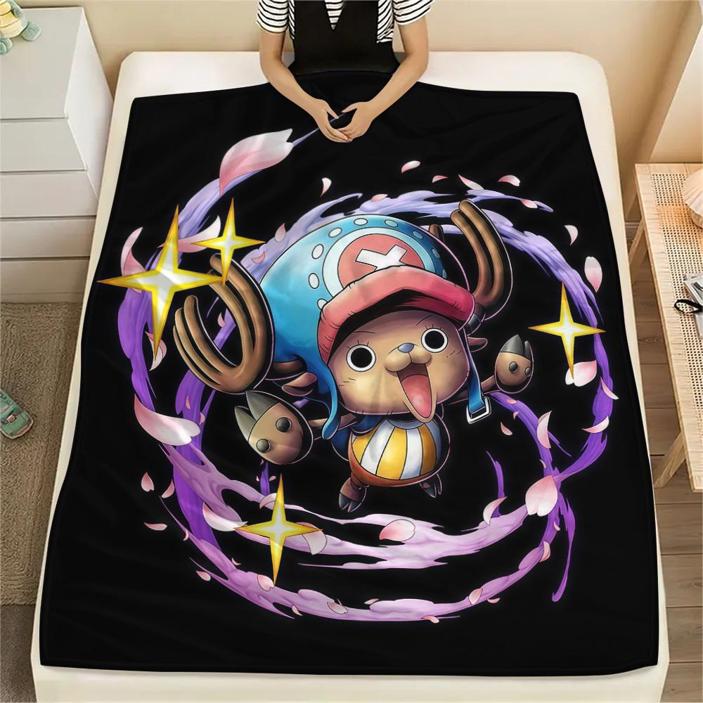 1 Stück One Piece Tony Tony Chopper Gemusterte Flanelldecke Geeignet für Alle Jahreszeiten Für Heimdekoration Wärme Und Komfort Geschenke Feiertagsgeschenk
