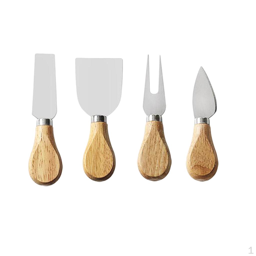 4pcs Cheese Handle Set Stainless Fork