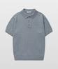MANNERGRAM Upw Washable Cotton Polo Short Sleeve Knit Mogador Blue