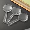8pcs 9cm Plastic Transparent Magnifier Creative Desktop Reading Assistant Handheld Magnifier Office Desk Decorations