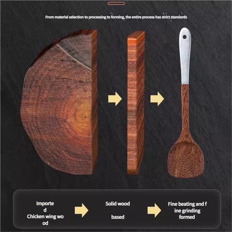 5PCS Natural Wooden Kitchen Utensils Set  Spatula Spoon Cooking Utensils Dinner Food Wok Shovel Kitchen Accessories