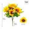 1/2 Stück Künstlicher Sonnenblumenstrauß mit Stielen, geeignet für Zuhause, draußen, drinnen, Hochzeit, Küche, Tischdekoration mit künstlichen Blumen