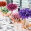 10 Bundles of Artificial Lavender Flowers, UV Resistant Fake Outdoor Plants, Perfect for Spring and Summer Garden Yard Decor, Home Room Decor