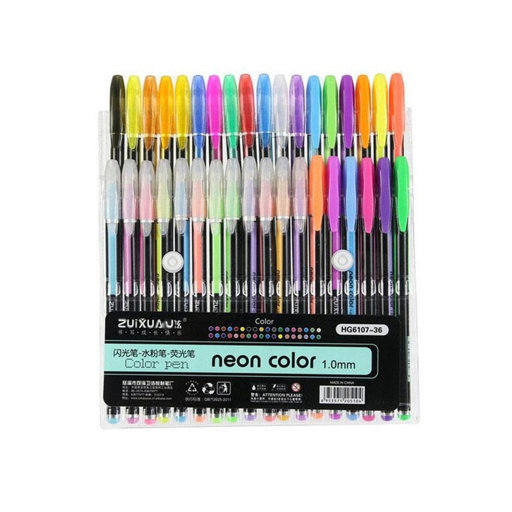 Glitter Gel Pen Set Coloring Art Books Crafting Doodling Drawing 2ml
