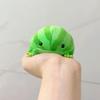 Cute flat frog stuffed animal keychain