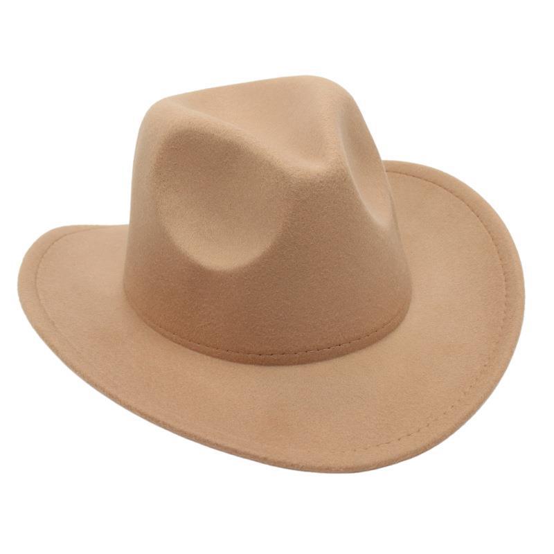 Simple Children'S Top Hat Bare Cowboy Hat Performance Jazz Hat Children'S Felt Hat Dance Troupe Wool Hat