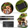 Valery Madelyn Gardening Goods Fluffy Mushroom House Solar Light Outdoor Garden Light Garden Ornament Figurine Garden Decoration Outdoor Statue Waterp