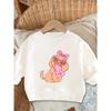 European Size Cute Print Pattern 0-3 Years Old Baby  Comfortable Spring Thin Round Neck Sweatshirt Suitable for Outdoor Wear